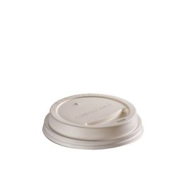 CPLA deksel wit 73mm Ø voor 1,8dl/7oz beker, 500 stuks