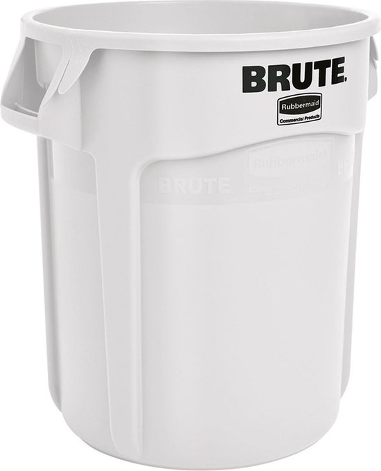 Ronde Brute container 37,9 ltr, Rubbermaid wit