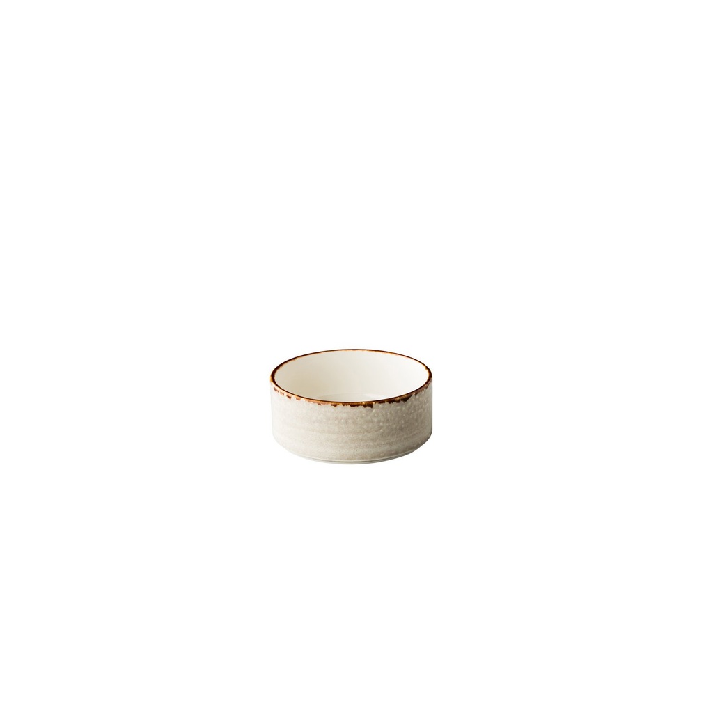 Jersey bowl raised edge stackable grey 12,8 cm (6 stuks)