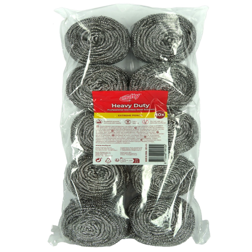 Pannenspons RVS (10 stuks)