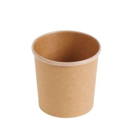 Kraft/PLA soepbeker 12oz/360ml/90mm Ø, 500 stuks