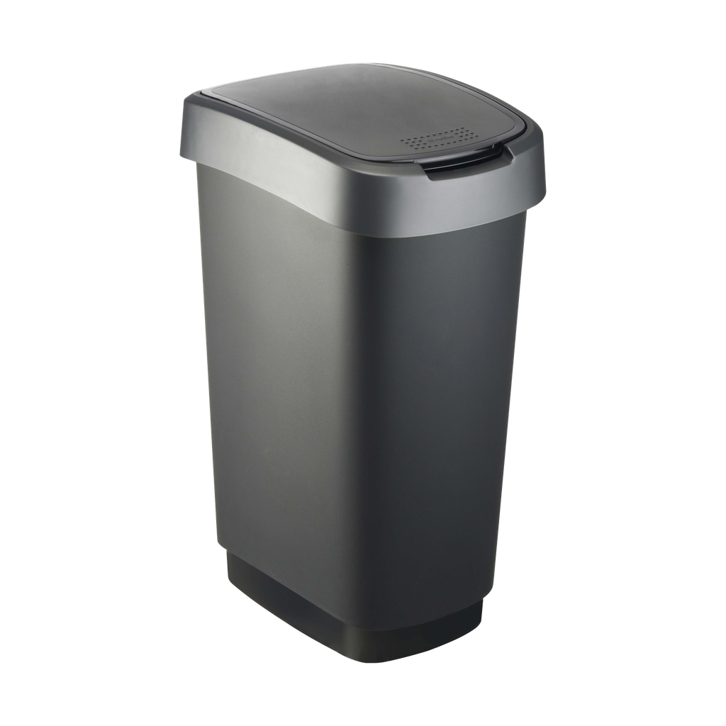 Afvalbak Twist 40 x 30 x 60 cm 50 l Zilver (3 stuks)