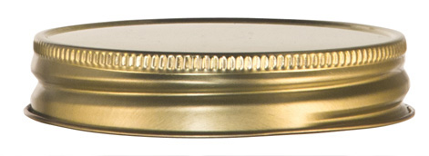 Deksel drinking jar 7,6 cm goud (6 stuks)
