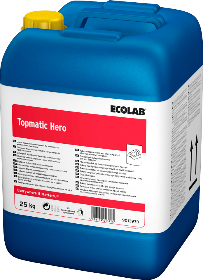 ECOLAB Vaatwasmiddel Topmatic Hero, 25 kg