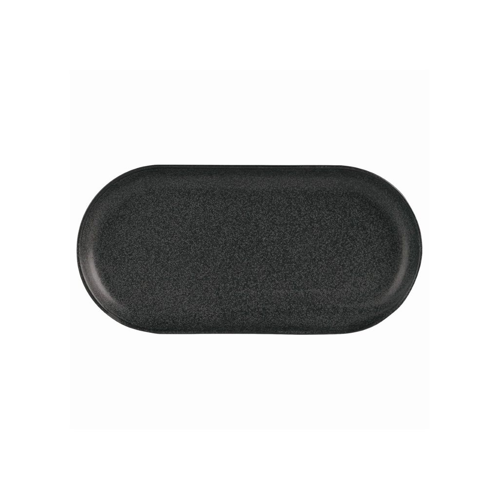 OP BESTELLING: Smal ovaal bord Graphite 30 cm (6 stuks)