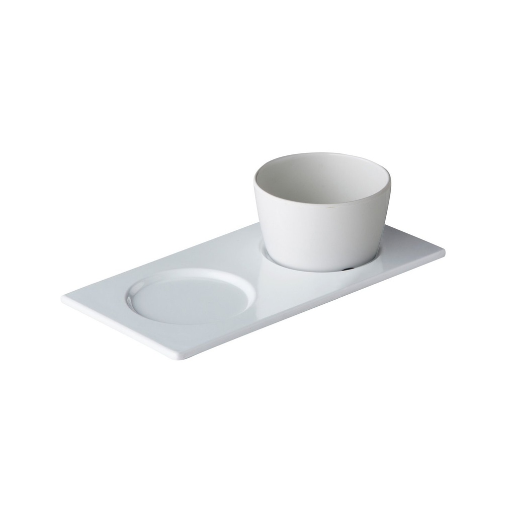 Serving tray with 2 cut-outs 26,5 x 13,5 cm (6 stuks)