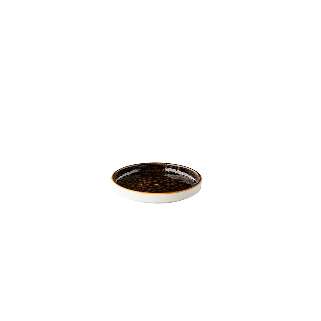 Jersey plate raised edge stackable brown 16,2 cm (6 stuks)