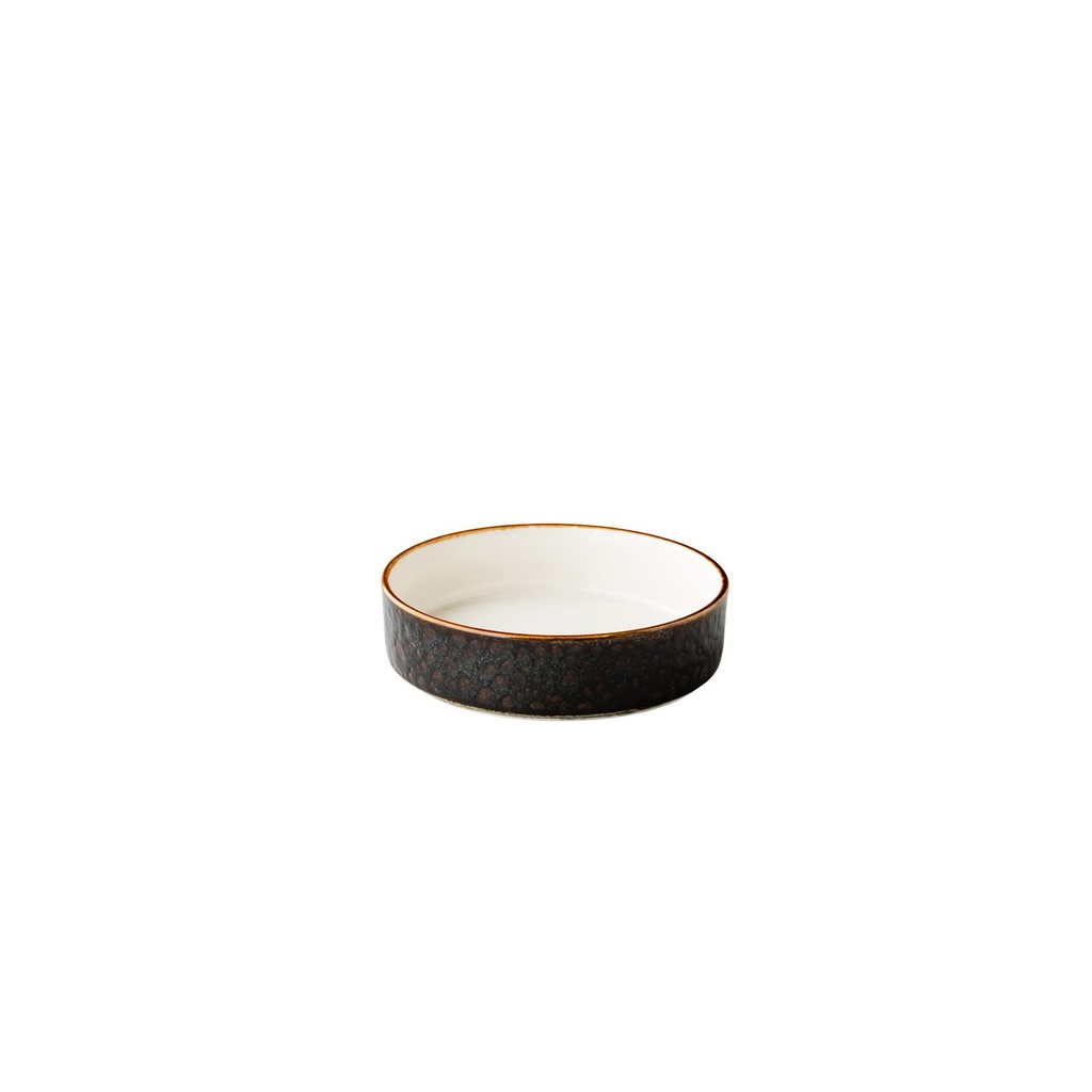 Jersey plate deep raised edge stackable brown 18cm (6 stuks)