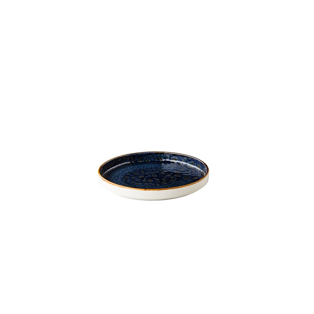 Jersey plate raised edge stackable blue 20,5 cm (6 stuks)