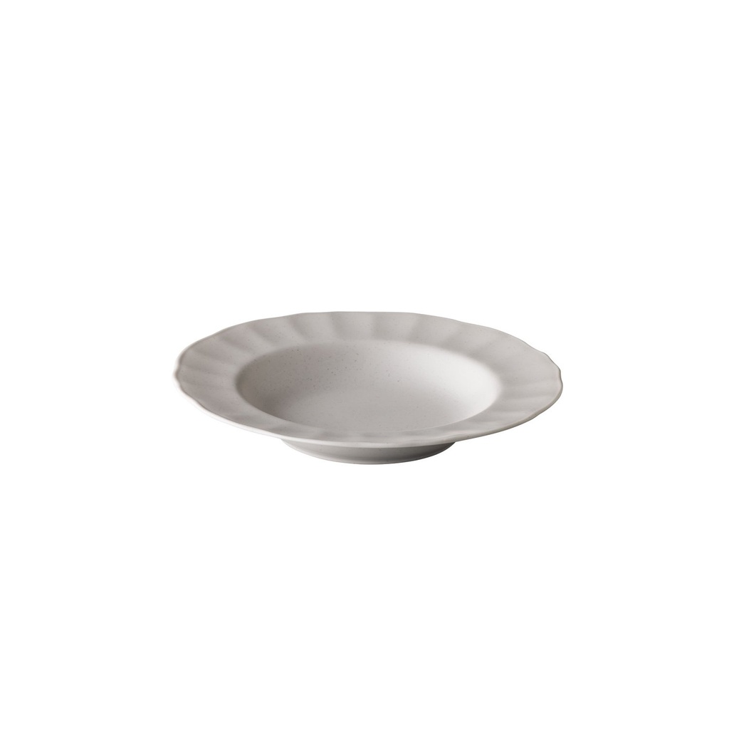 Blossom deep plate white 22,9 cm (6 stuks)