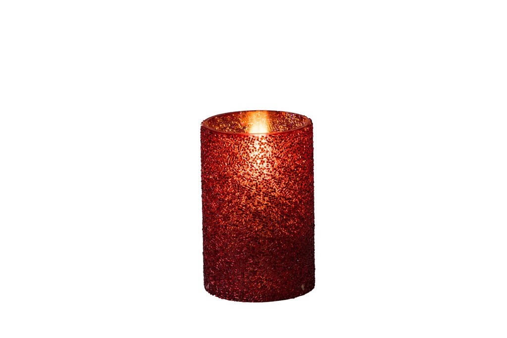 Candle Holder red 7,5 x 12 cm (4 stuks)
