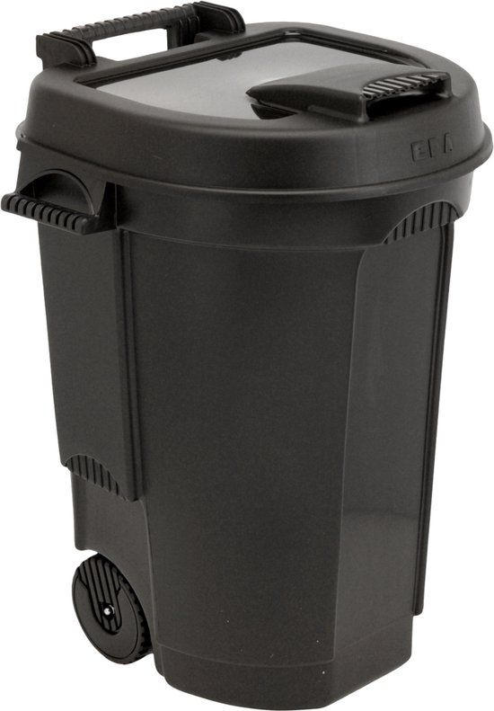 Mobiele container 110 liter zwart