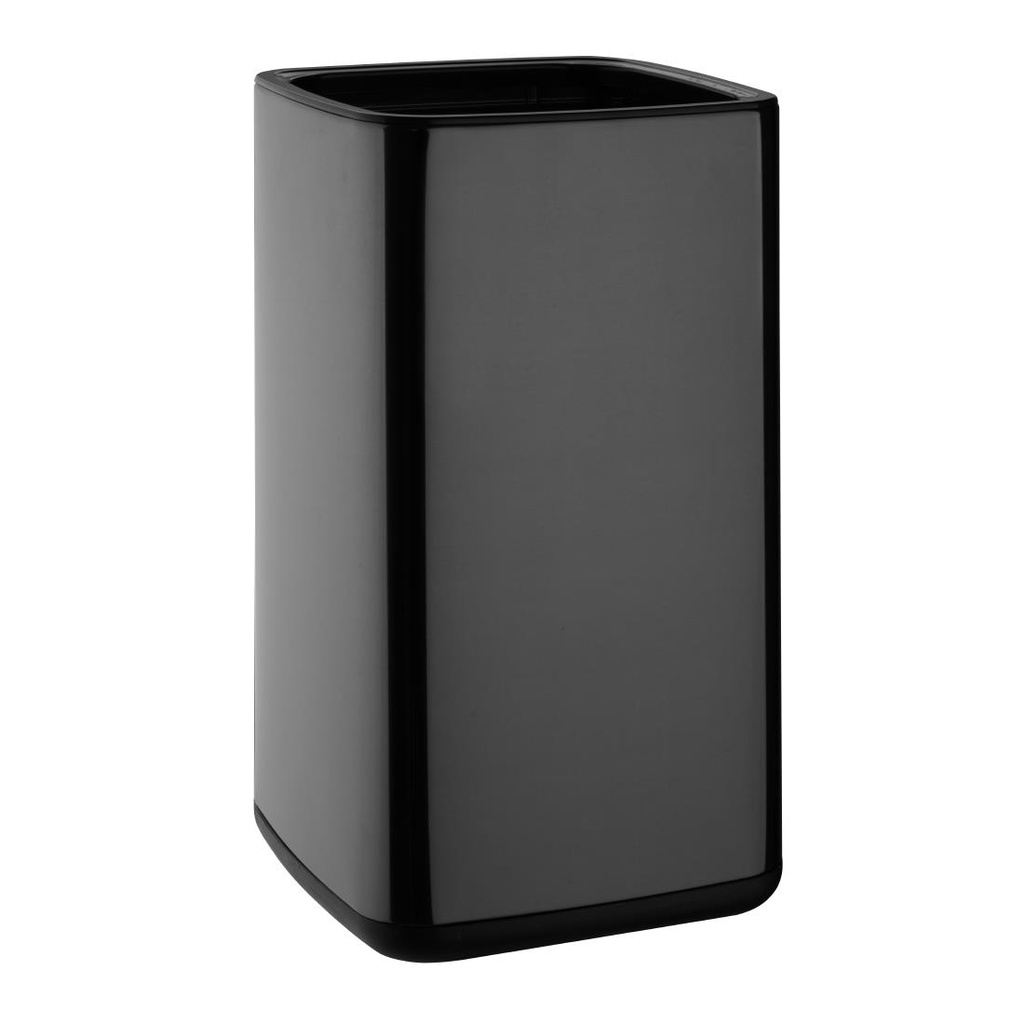 Bolero vierkante afvalbak titanium zwart, 10 liter