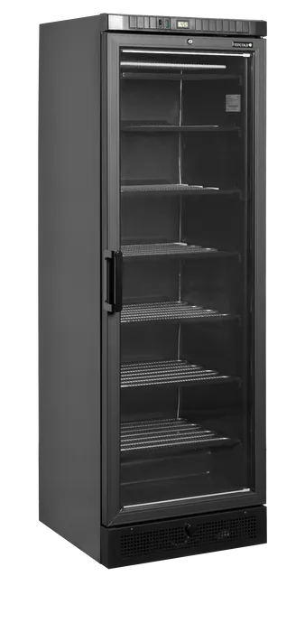 Tefcold - Zwarte displayvriezer UFSC371G Black