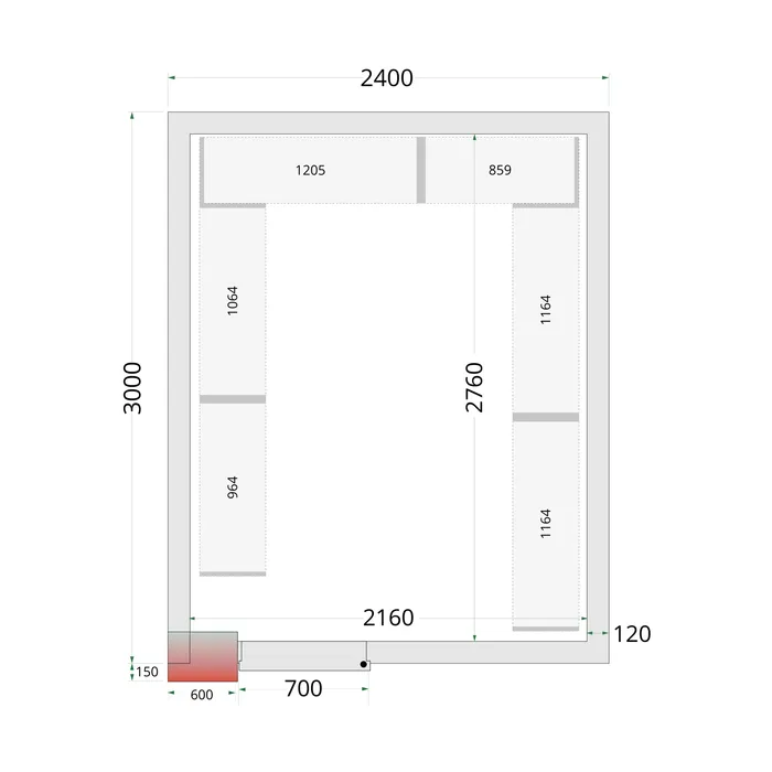Tefcold - CRNF2430 Shelf Rack System Kit