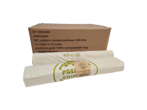 Afvalzak composteerbaar (240 l, 150 stuks)