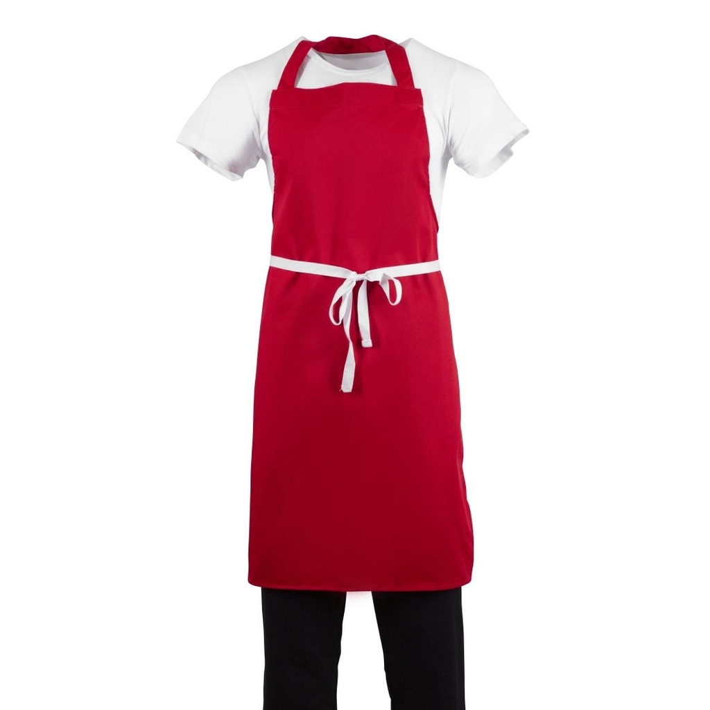 Whites - Halterschort polyester-katoen rood