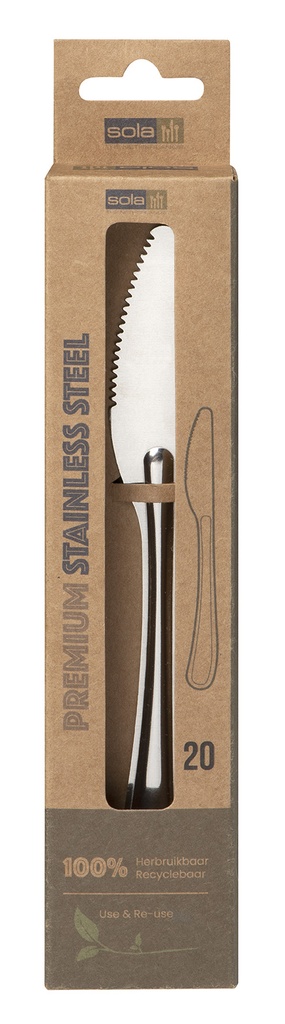 Table knife Light weight - 20 pcs. in giftbox Disposable cutlery - Light weight