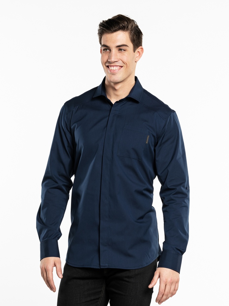 Chaud Devant - Herenoverhemd FX navy stretch