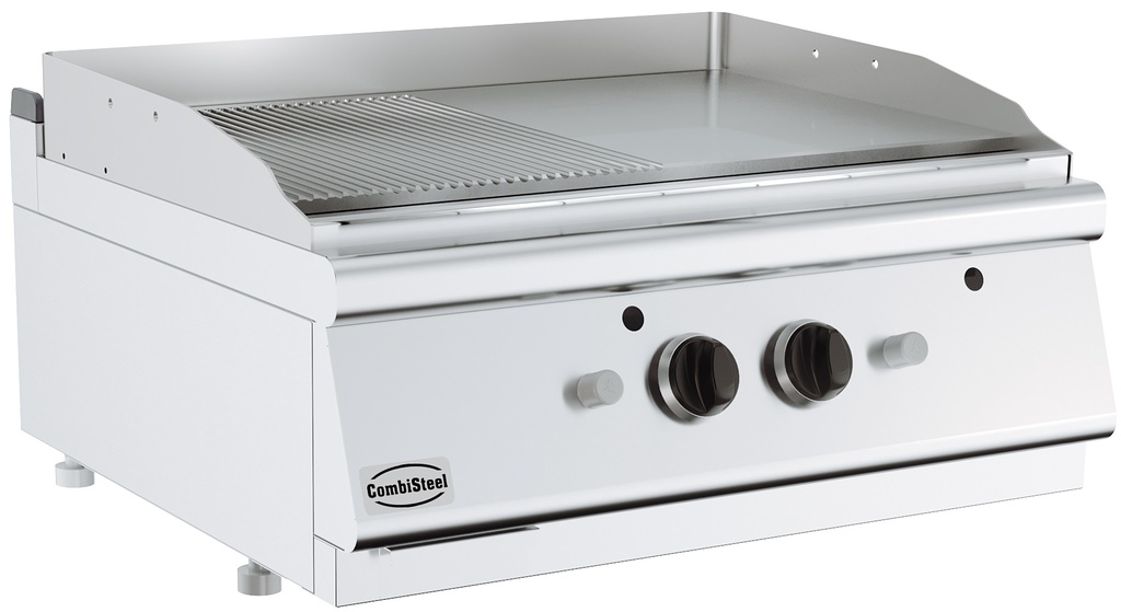 Combisteel - Base 700 bakplaat el. Chroom/geribd tafelmodel