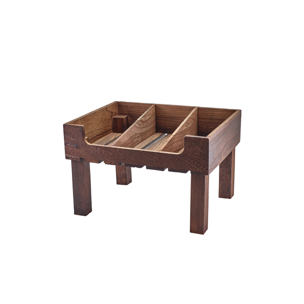 Displaykrat-standaard rustiek hout (GN 1/2)