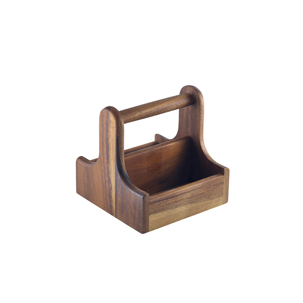 Tafelcaddy donker hout klein