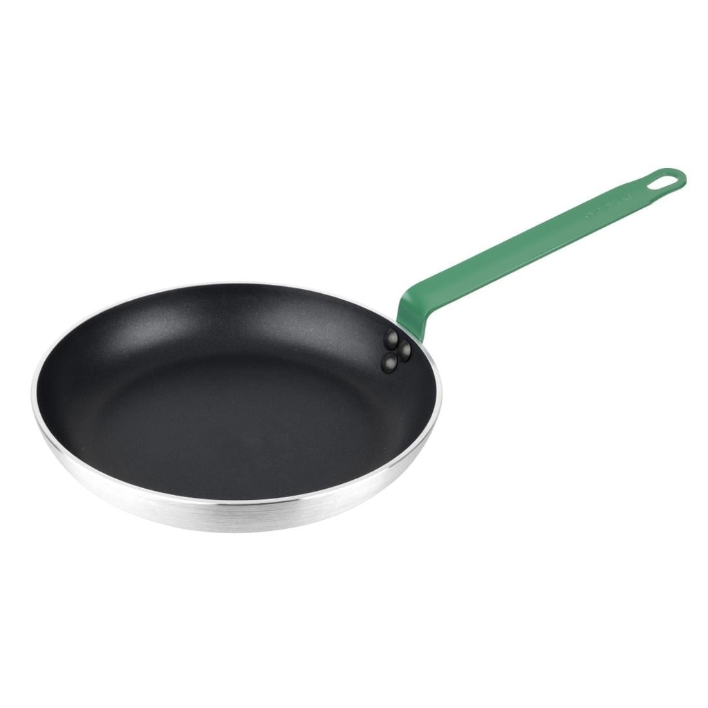 Hygiplas - Aluminium koekenpan Teflon Platinum Plus anti-aanbaklaag groen 28 cm