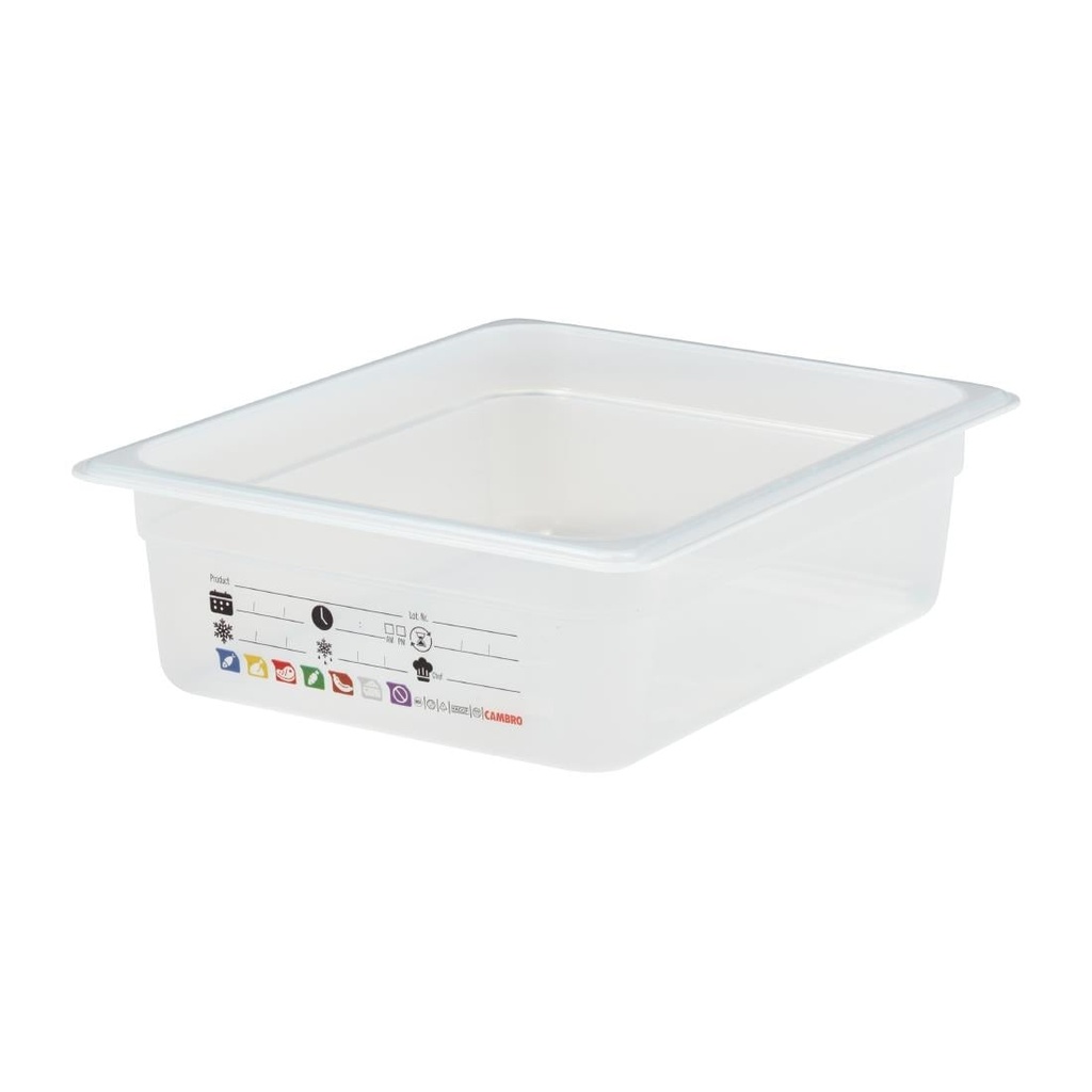 Cambro - Bak gastronorm Safetrak IML polypropyleen (GN1/2, 100 mm)