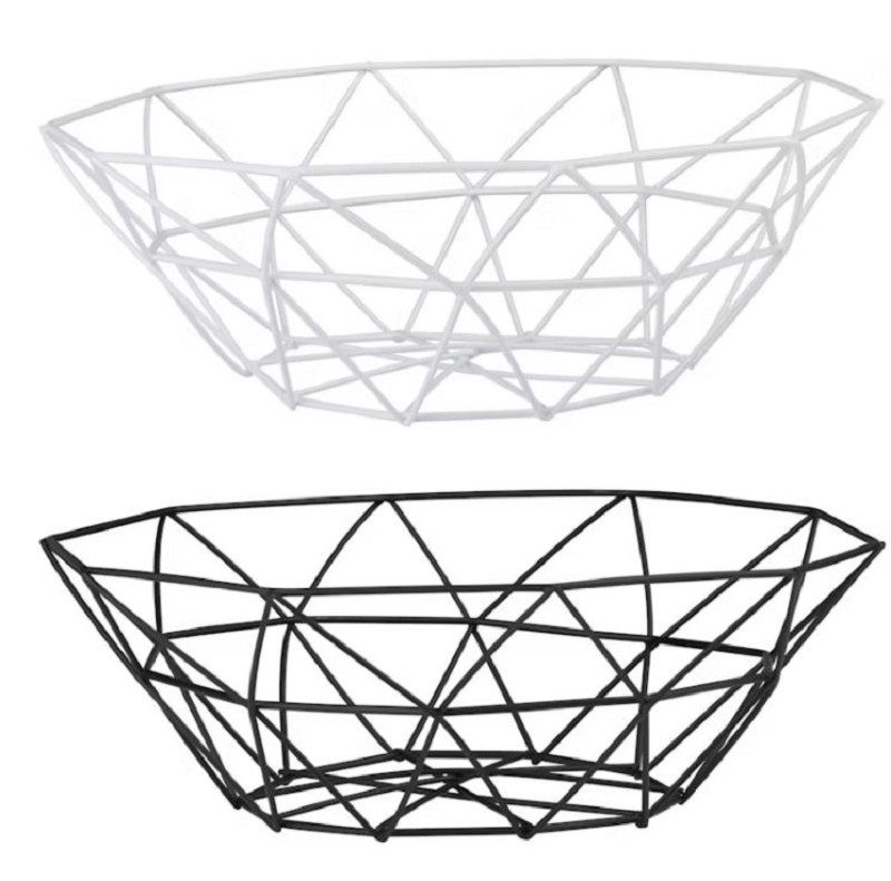 Fruitschaal zwart/wit assorti (27 cm)