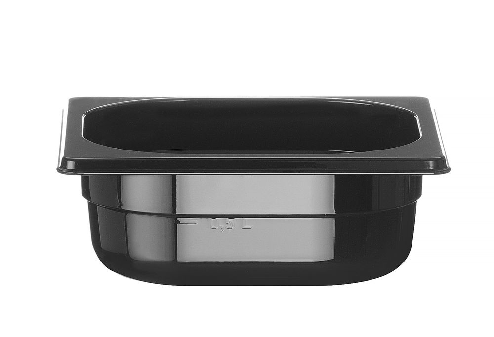 GN 1/6 container COOL, HENDI, COOL, GN 1/6, 1L, Zwart, 176x162x(H)65mm