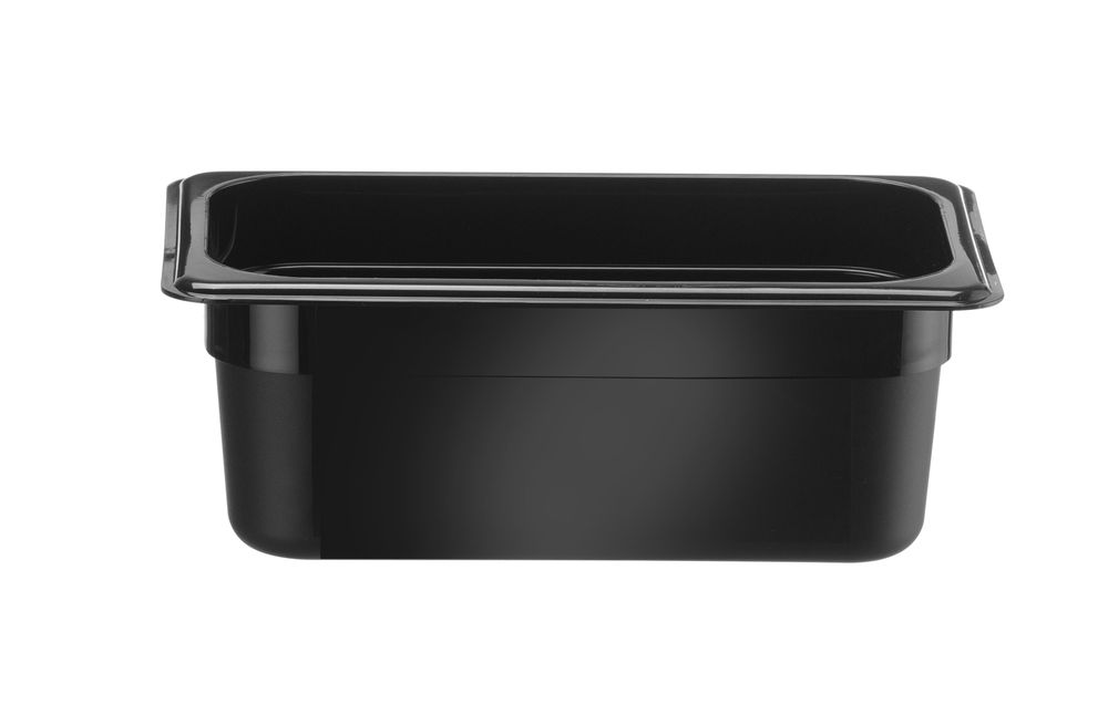 GN 1/4 container, HENDI, Kitchen Line, GN 1/4, 2,4L, Zwart, 265x160x(H)100mm