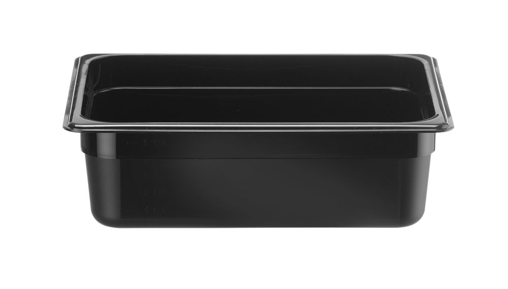 GN 1/2 container, HENDI, Kitchen Line, GN 1/2, 5,7L, Zwart, 325x265x(H)100mm