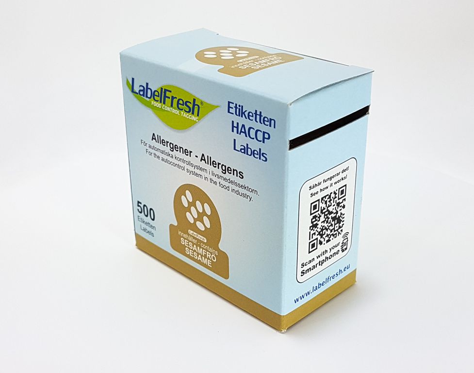 LabelFresh - Allergeenetiket sesamzaad (sesamfrö) (30 x 30 mm, 500 stuks)