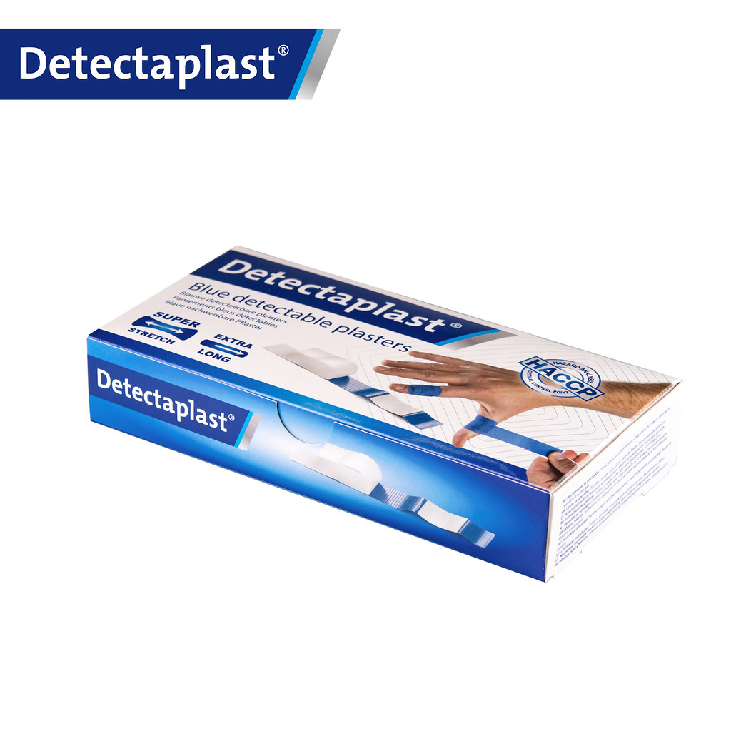 Detectaplast - Detecteerbare vingerpleister Super Stretch textiel blauw (12x3 cm, 100 stuks)