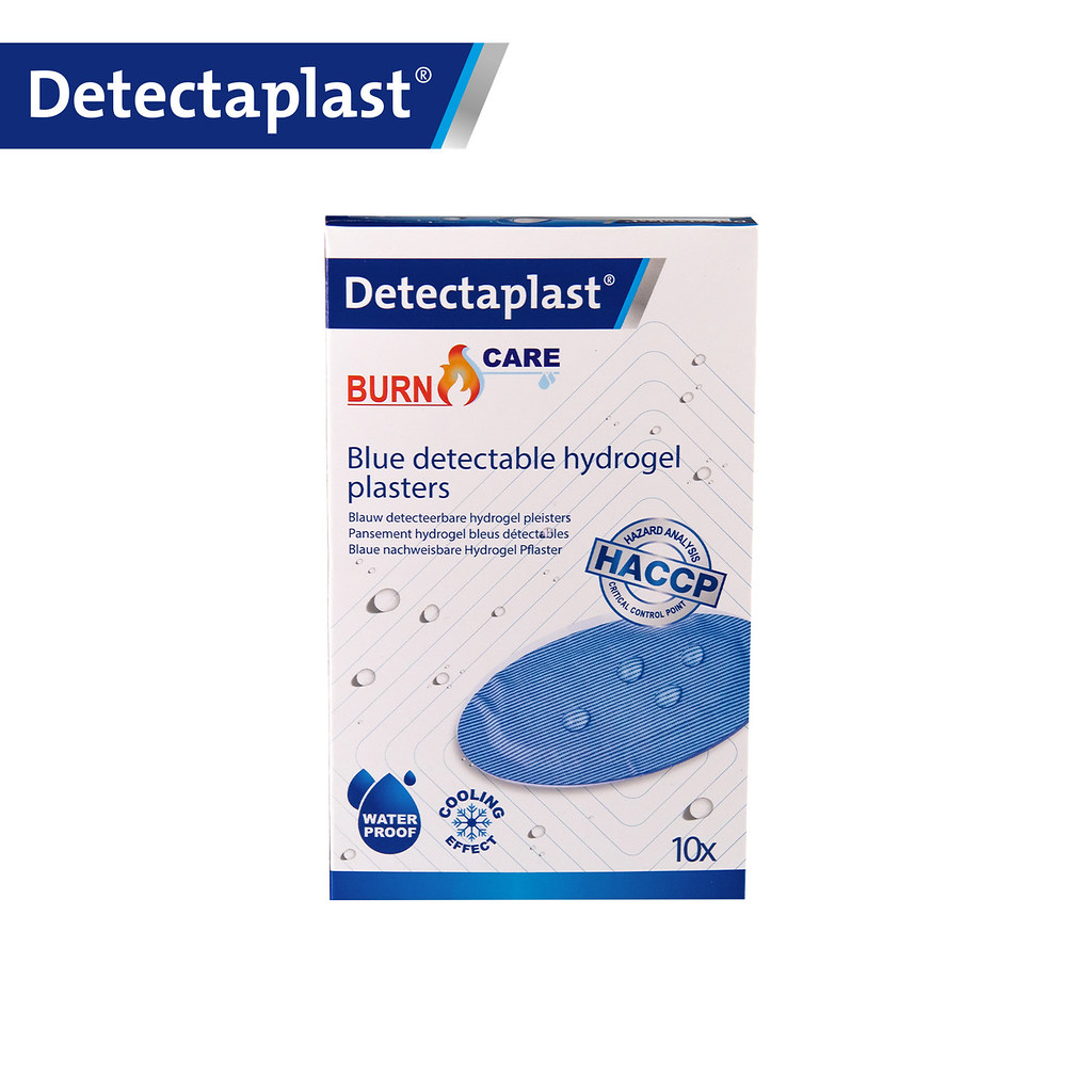 Detectaplast - Detecteerbare hydrogelpleister blauw (6,7x11 cm, 10 stuks)