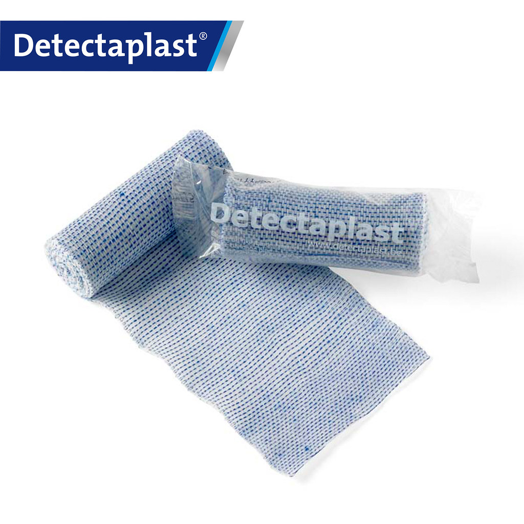 Detectaplast - Detecteerbaar elastisch windsel Super Stretch blauw (6 cm x 4 m)