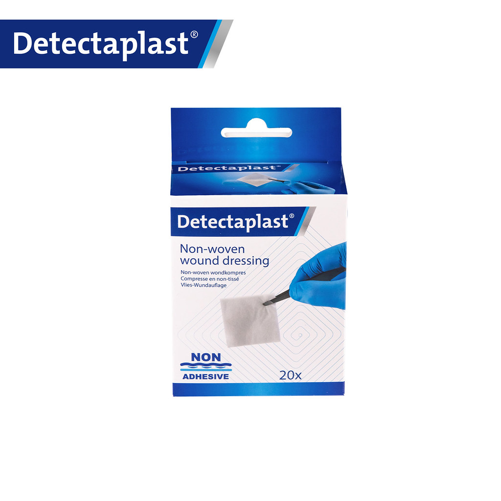 Detectaplast - Wondkompres non-woven (5x5 cm, 20 stuks)
