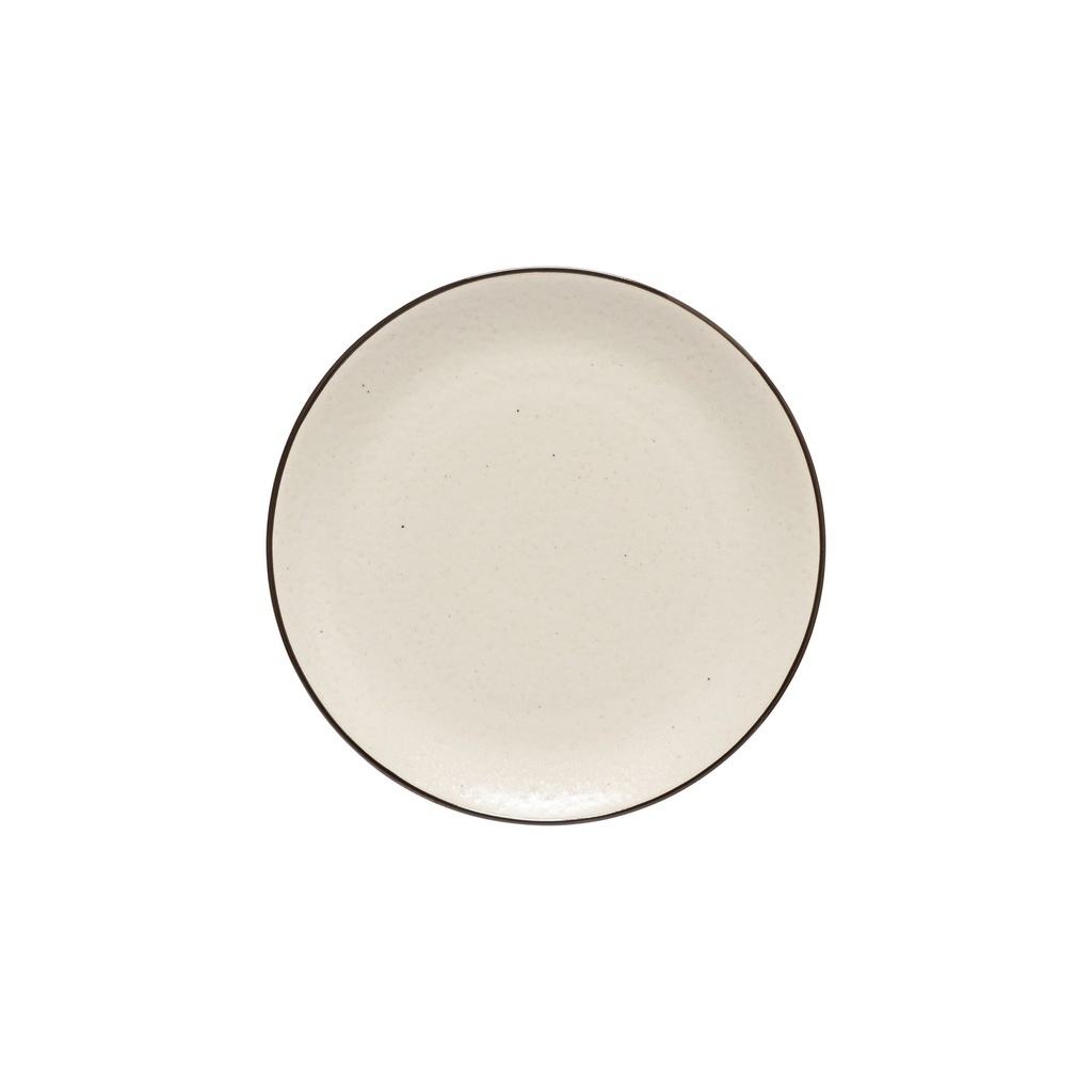 Costa Nova - Dessertbord Augusta natural-black (22 cm, 6 stuks)