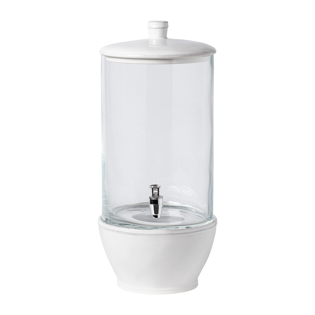Casafina - Drankdispenser glas met standaard Fontana wit (10,0 l, 1 stuk)
