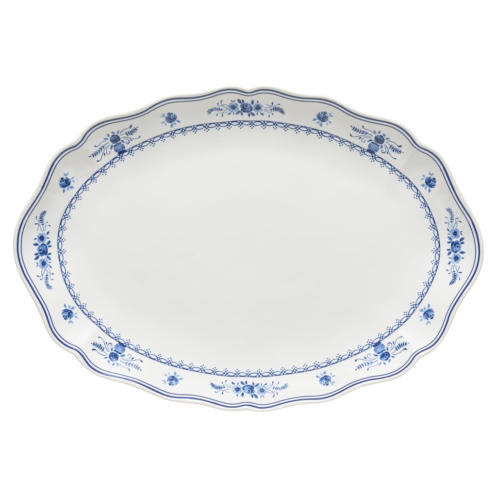 Costa Nova - Serveerschaal ovaal Vila white-blue (40 cm, 1 stuk)
