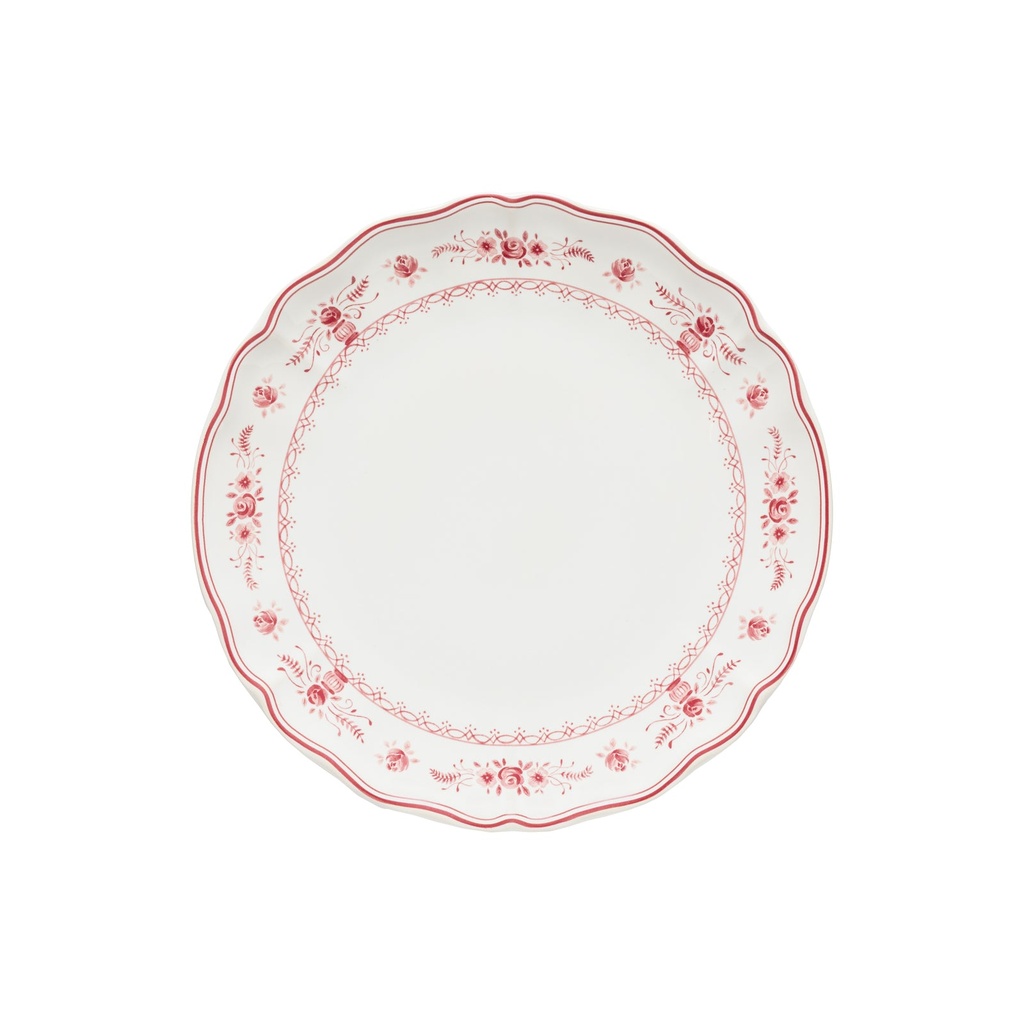 Costa Nova - Bord plat Vila white-red (27 cm, 6 stuks)