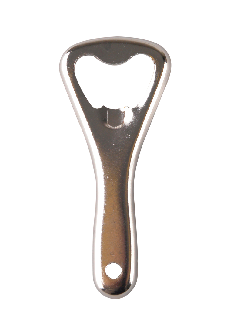 Flesopener Olympia 9 x 4 cm 18/10 Zilver