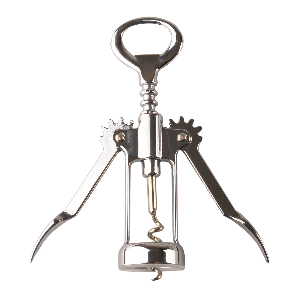 Kurkentrekker 15 cm Polyamide zilver