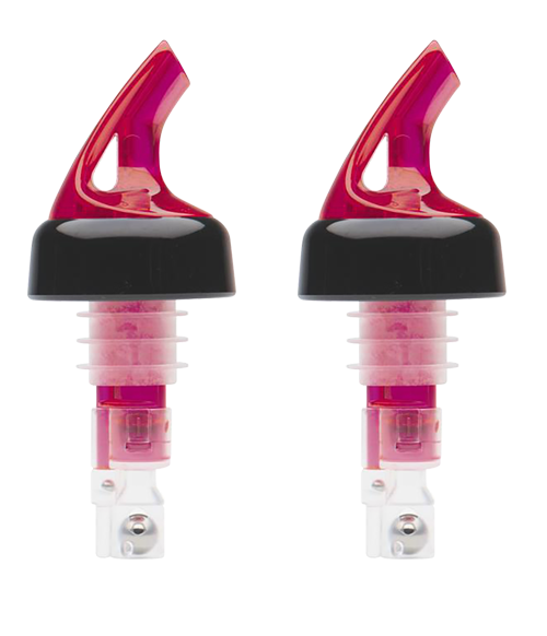 Bar Professional - Maatschenker met kraag 3-ball kunststof rood (2 cl, 2 stuks)