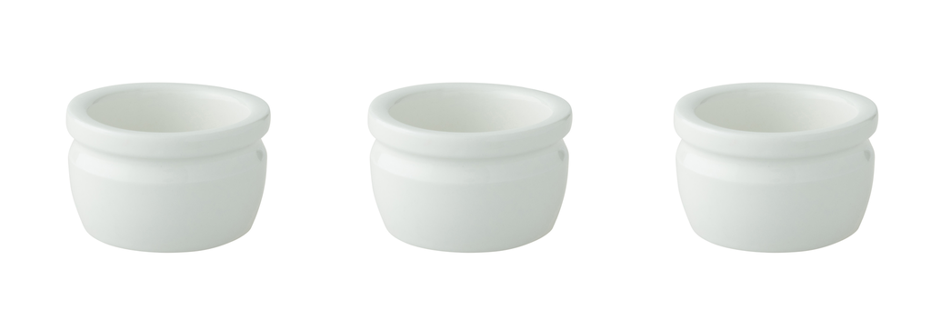 Palmer - Boterpot Fancy Ivory porselein offwhite (5,5 cm, 3 cl, 3 stuks)