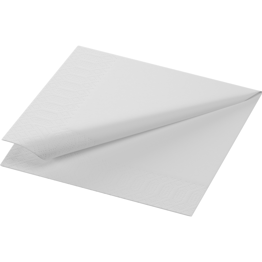 Duni - Servet tissue 2-laags wit (24 x 24 cm, 2400 stuks)