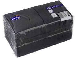 Duni - Servet Bio Dunisoft zwart (24 x 24 cm, 1440 stuks)