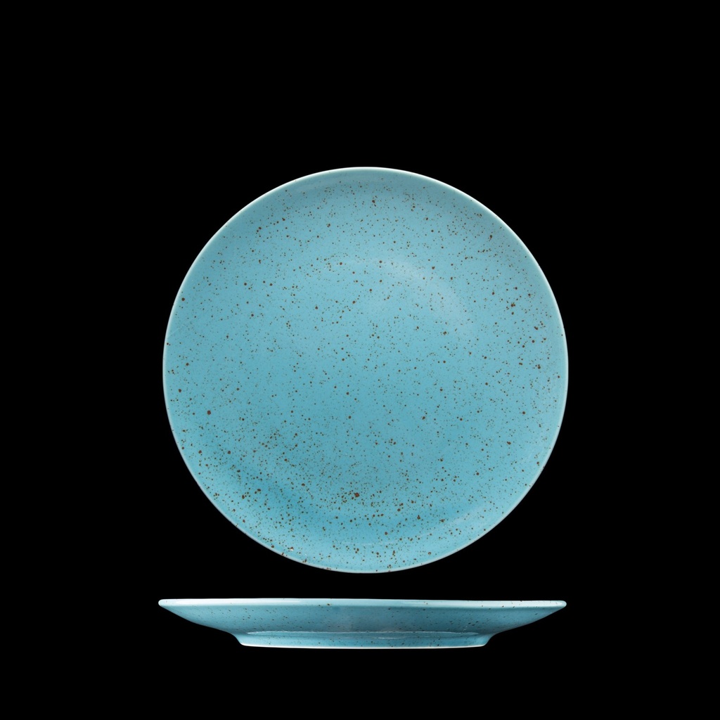 Bord coupe vlak lichtblauw (16 cm, 6 stuks)