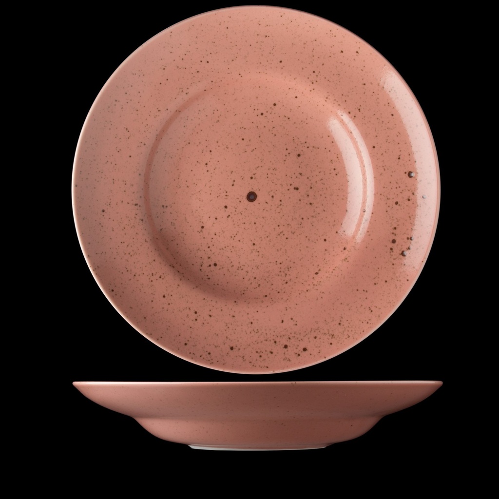 Pastabord diep zalmroze (29 cm, 6 stuks)