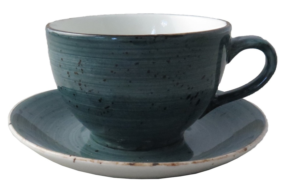 Rustic cappuccinokop 30 cl* blauw (24 stuks)